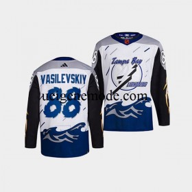 Herren Tampa Bay Lightning Eishockey Trikot Andrei Vasilevskiy 88 Adidas 2022 Reverse Retro Weiß Authentic